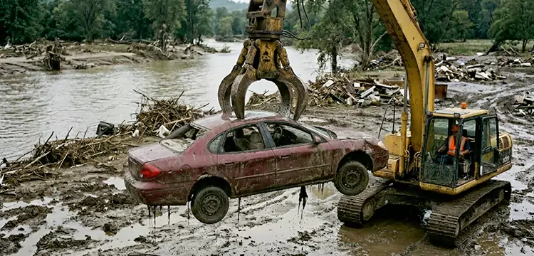 Flood-Damaged Junk Car Disposal in Houston