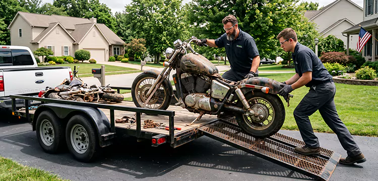 Damaged Motorcycle Removal in Houston