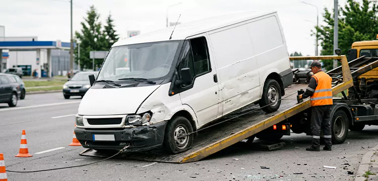 Damaged Van Removal in Houston
