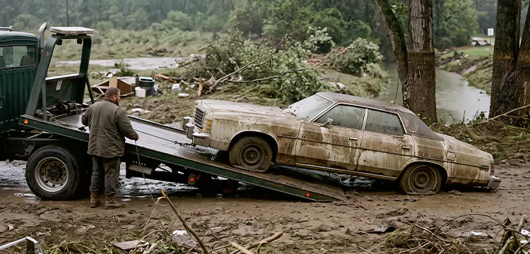 Flood-Damaged Junk Car Disposal in Houston